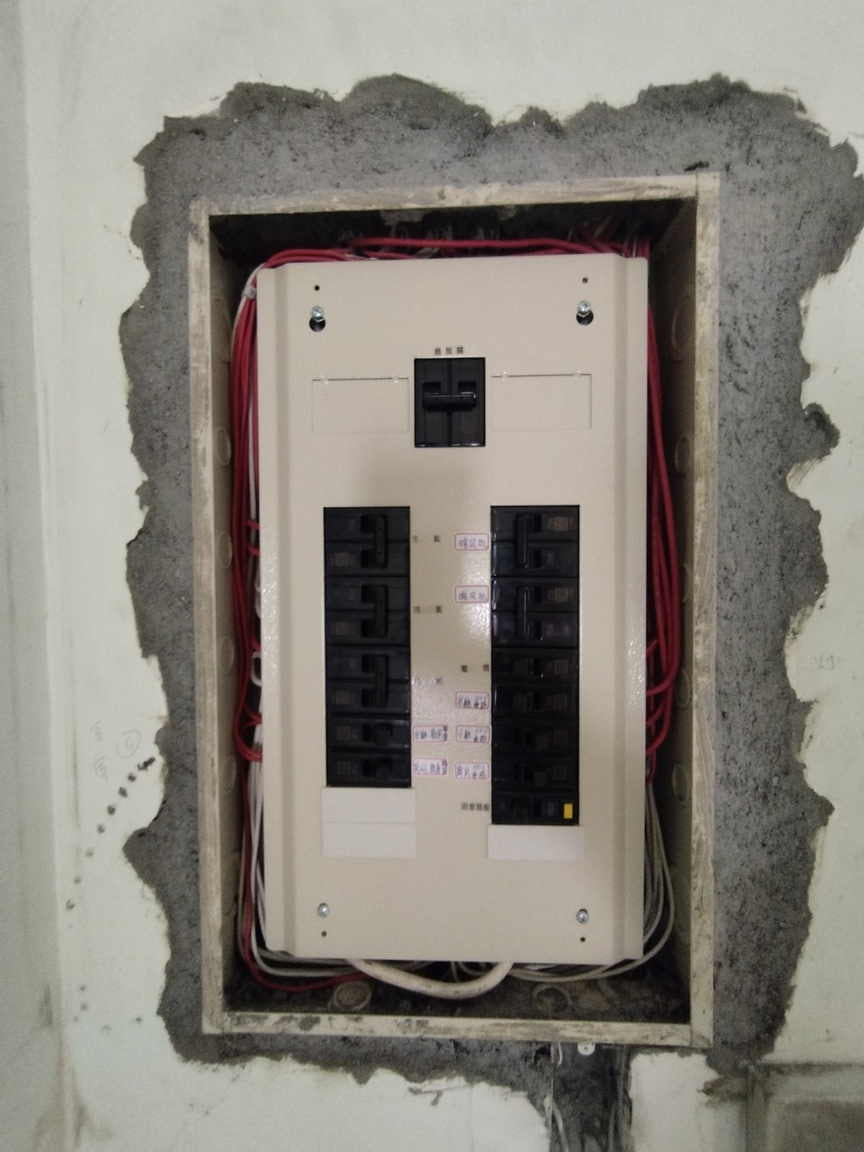 新的電箱,迴路一次分好